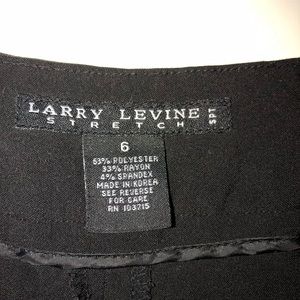 Larry Levine Pants - Black Stretch Trousers Larry Levine Pants - Black Stretch Trousers